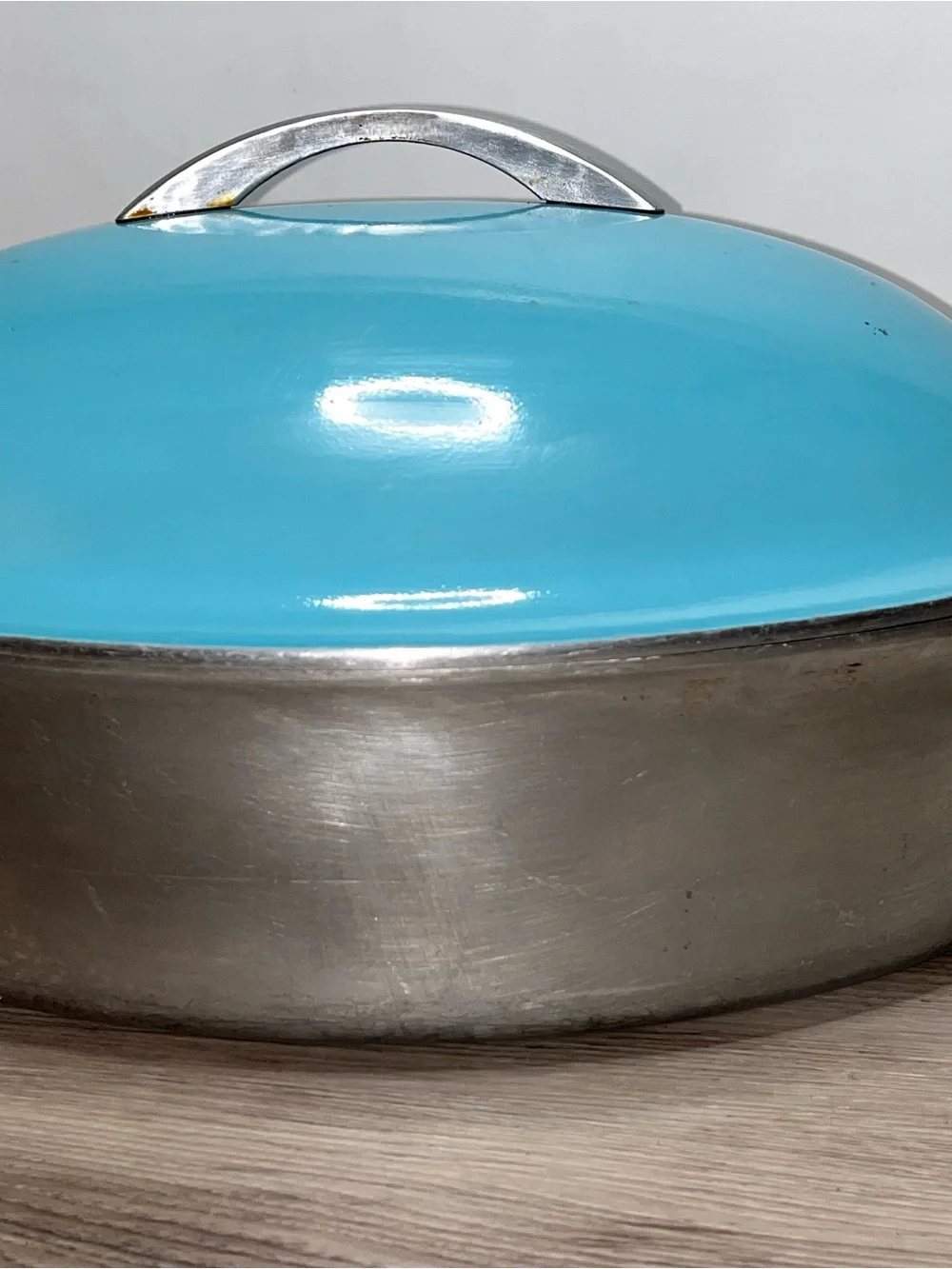 Turquoise Covered Roasting Pan with Handle - Unbranded